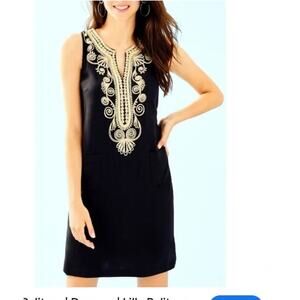 Lilly Pulitzer Carlotta Stretch Shift Dress Tidal WaveSize 8 Sleeveless